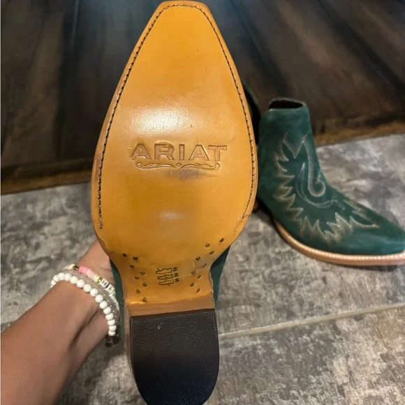 Ariat Green Western Ankle Booties - Picture 4 of 4